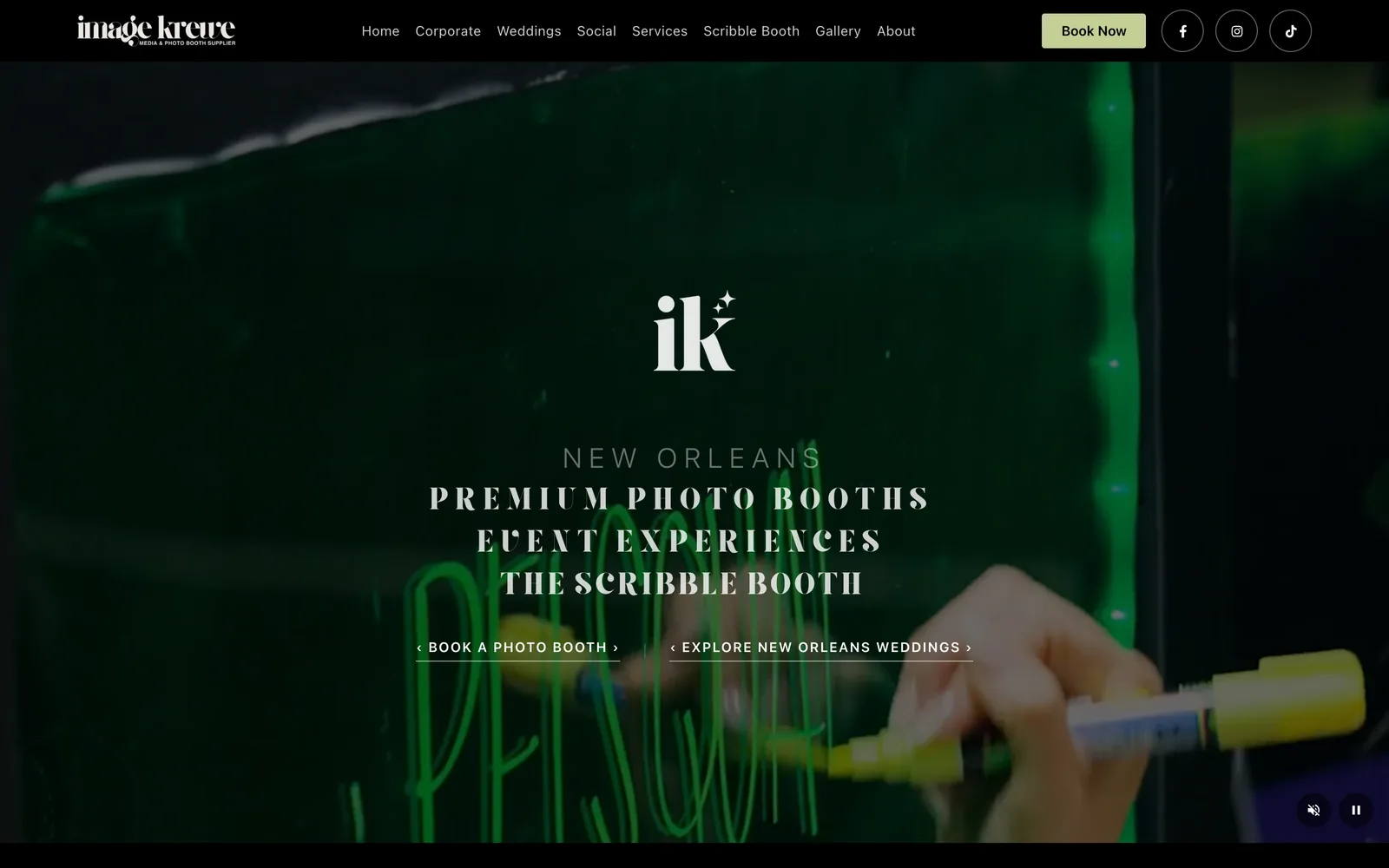 IMAGE KREWE homepage on desktop