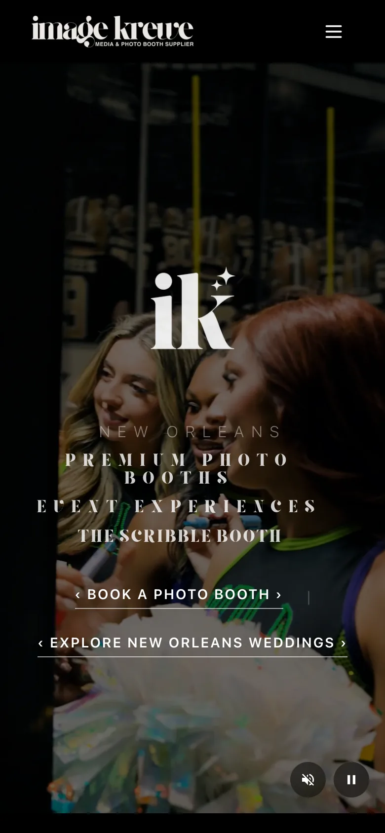 IMAGE KREWE homepage on mobile